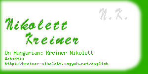 nikolett kreiner business card